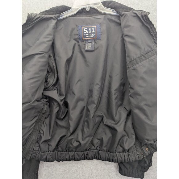 5.11 Tactical Series Jacket Mens Large Black Fleece Zip Off Sleeves Vest 48037 - Picture 10 of 13